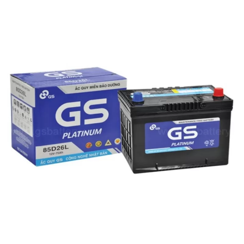 Ắc quy GS 12V 75AH 85D26L MF7402