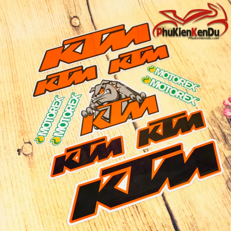 TEM XE MÁY KTM NGUYÊN TẤM [TẶNG KÈM 1 TEM STICK]