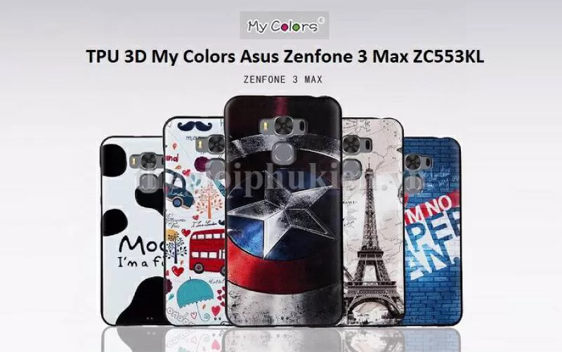 Ốp silicon 3D chống sốc Asus Zenfone 3 Max ZC553KL chính hãng My Colors